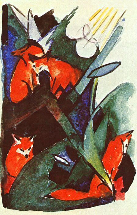 Franz Marc Four Foxes